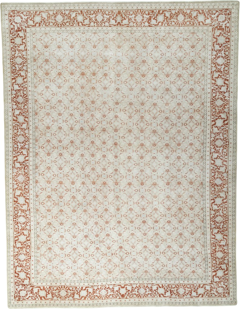 Tabriz Tappeto persiano 390 x 300 Beige (Iran) Annodato A Mano