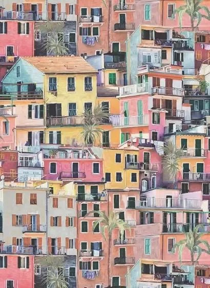 Tapete Portovenere von Osborne & Little - Terracotta/ Coral