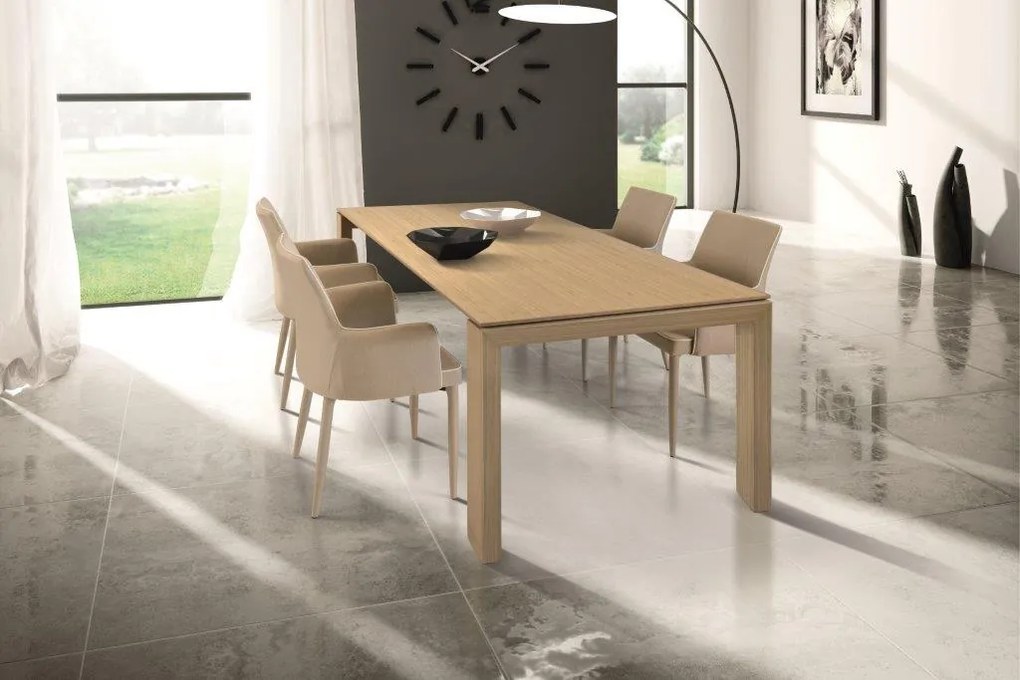 Tavolo MARETTIMO allungabile in legno rovere naturale 180&#215;90 cm &#8211; 280&#215;90 cm