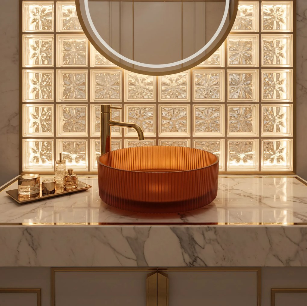 Lavabo da appoggio Rea Suri Brown