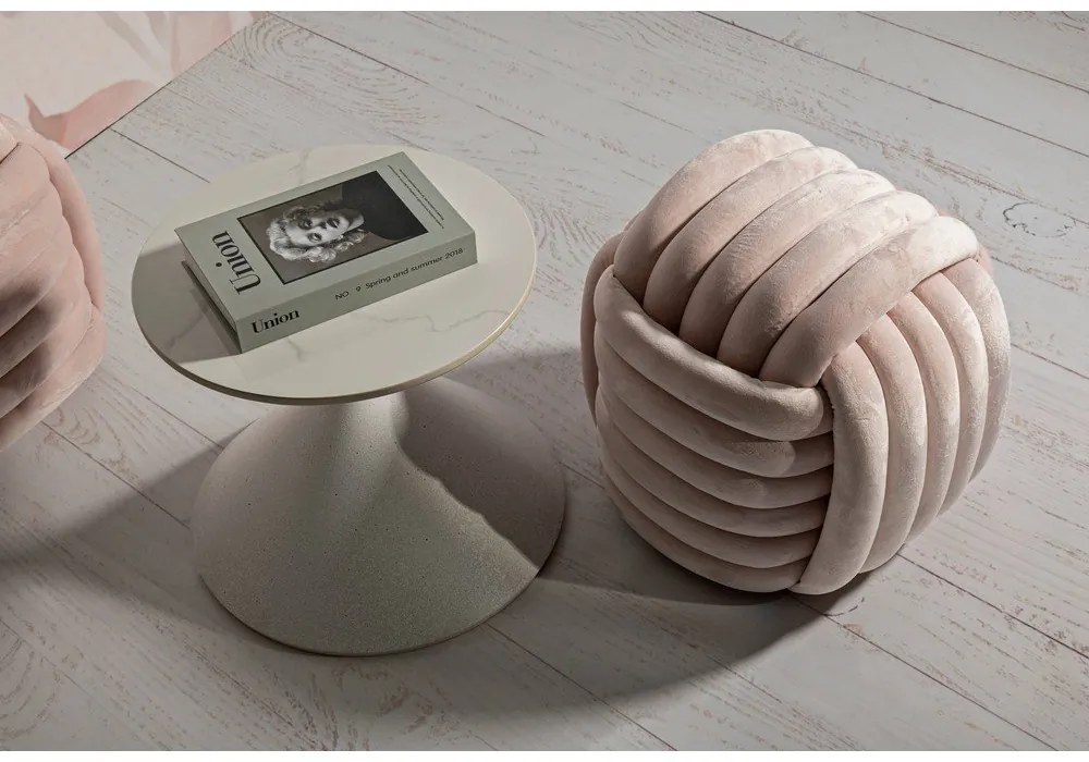 Tavolino rotondo con piano in ceramica ø 45 cm Fush - Mauro Ferretti