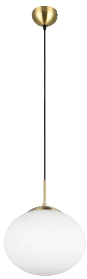 Lampadario in bianco-oro con paralume in vetro ø 30 cm Fomento - Trio