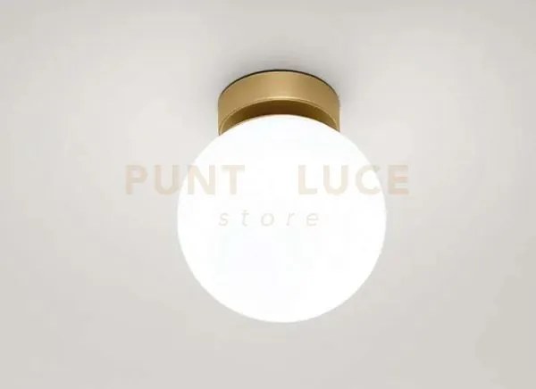 Applique in vetro e metallo oro opaco maga 1 luce attacco g9 d.10cm