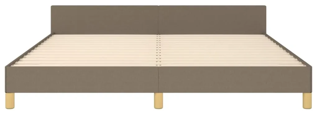 Giroletto con testiera grigio tortora 160x200 cm in tessuto