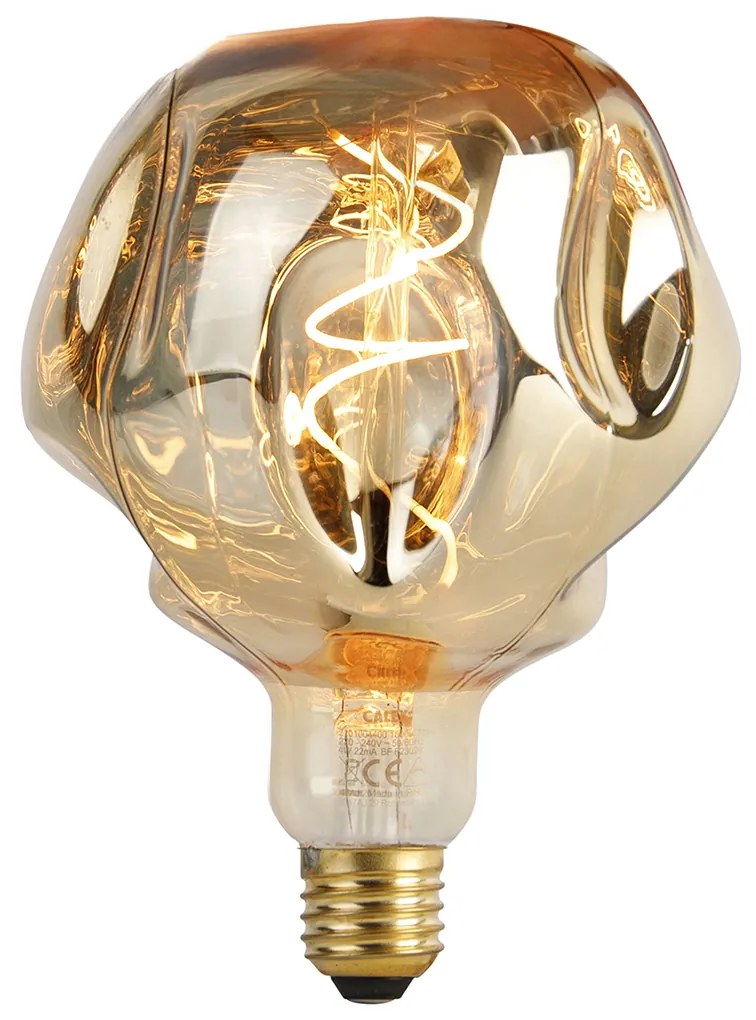 Lampadina LED dimmerabile E27 G125 Specchio Oro 4W 75lm 1800K