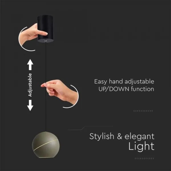 Lampadario LED a sospensione con filo touch LED/8,5W/230V 3000K grigio