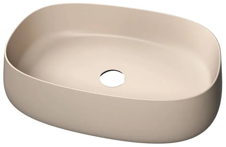 Lavabo da appoggio Paddle rettangolare in ceramica L 60 x H 40 x P 40 cm marrone