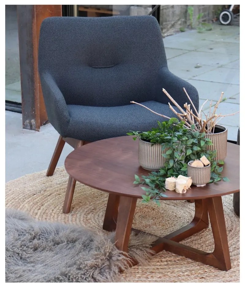 Tappeto rotondo marrone chiaro in iuta tessuto a mano ø 150 cm Bombay – House Nordic