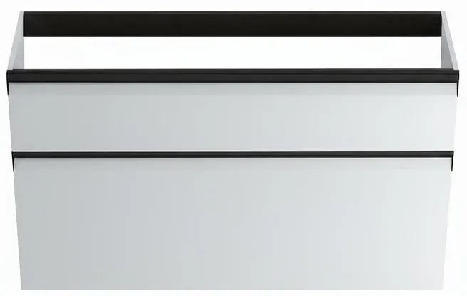 Mobile da bagno sospeso sotto lavabo Fusion L 99.5 x H 60 x P 45.5 cm bianco opaco, 2 cassetti