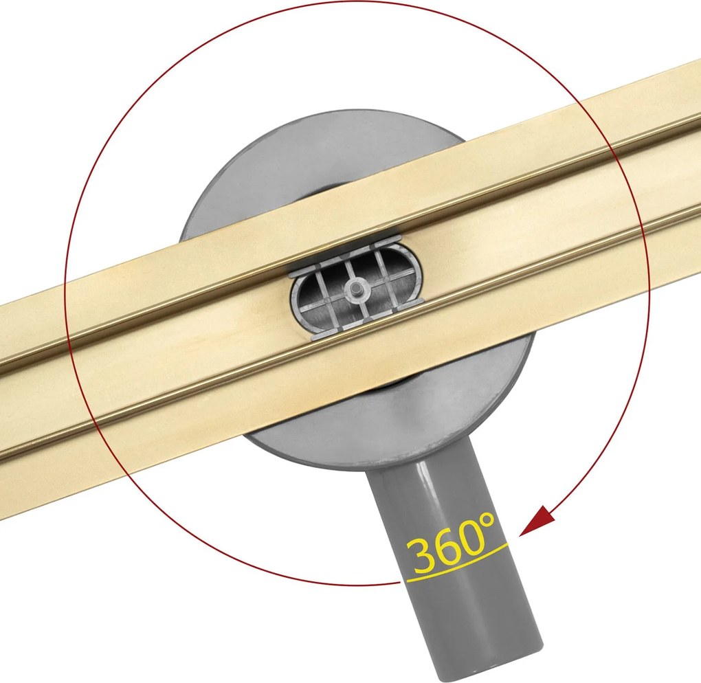 Canalina di scarico Rea Neo Slim Mirror Gold Pro 50