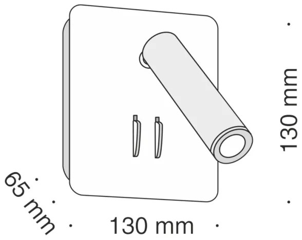 Maytoni C175-WL-01-6W-W - Luce Spot da parete a LED IOS LED/9W/230V bianco