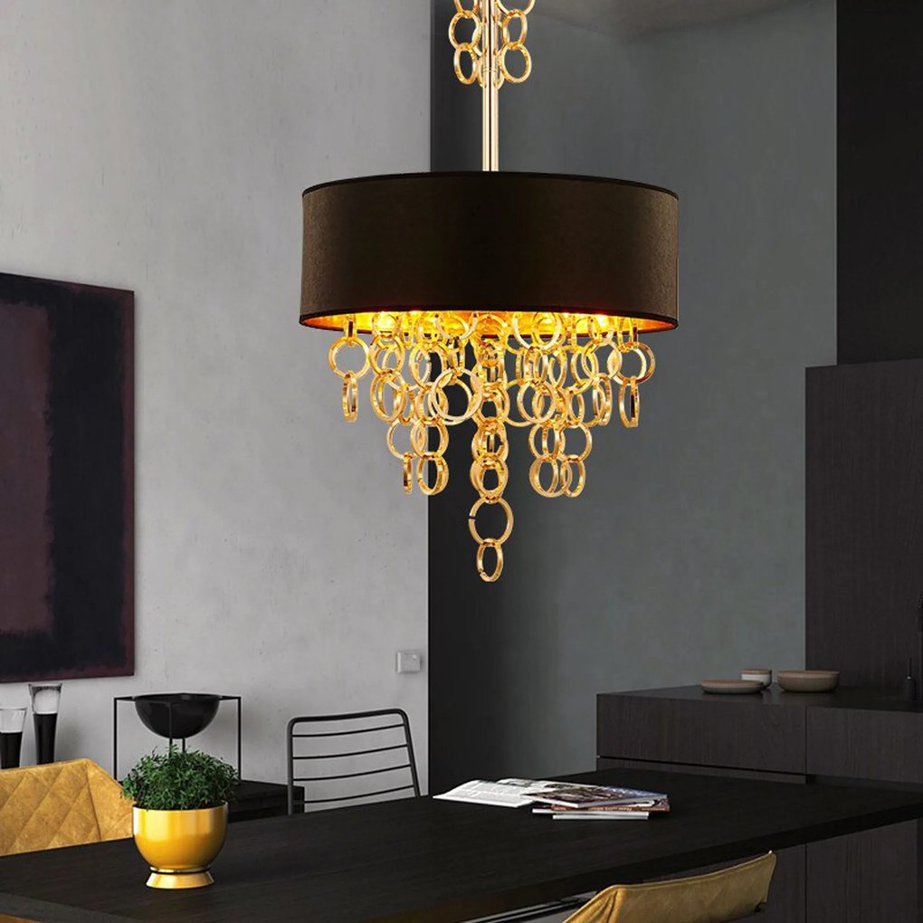 Lampada Pensile Black Gold 45cm APP683-3CP