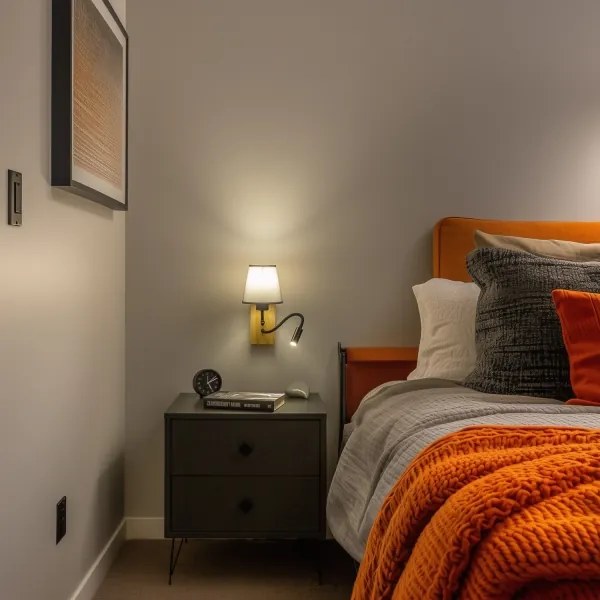 Brilagi - Applique a LED NUBILA WOOD 1xE27/25W/230V + LED/3W quercia/grigio