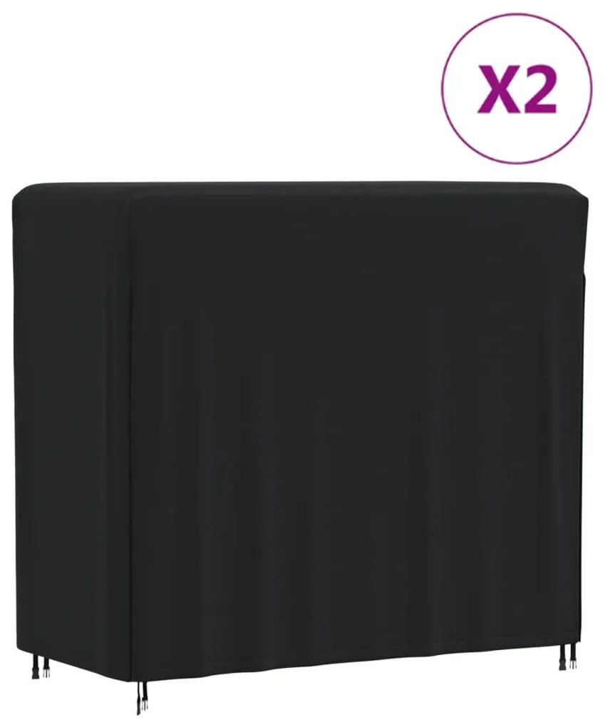 Coperture Per Porta Legna 2pz 122x61x106 Cm 420d Oxford /