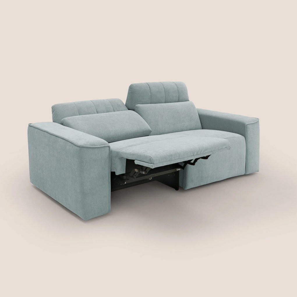 Clark Divano modulare con opzione relax elettrico in tessuto smacchiabile impermeabile T17