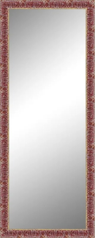 Specchio rettangolare in legno rosso 60 x 170 cm