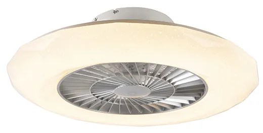 Ventilatore da soffitto argento con LED effetto stella dimmerabile - Clima