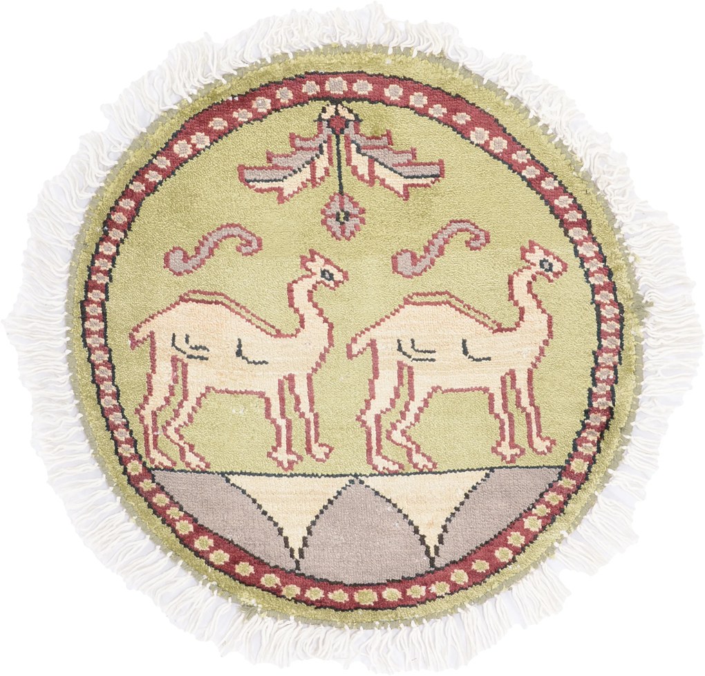 Agra Tappeto orientale 50x50 (Indian) Annodato A Mano