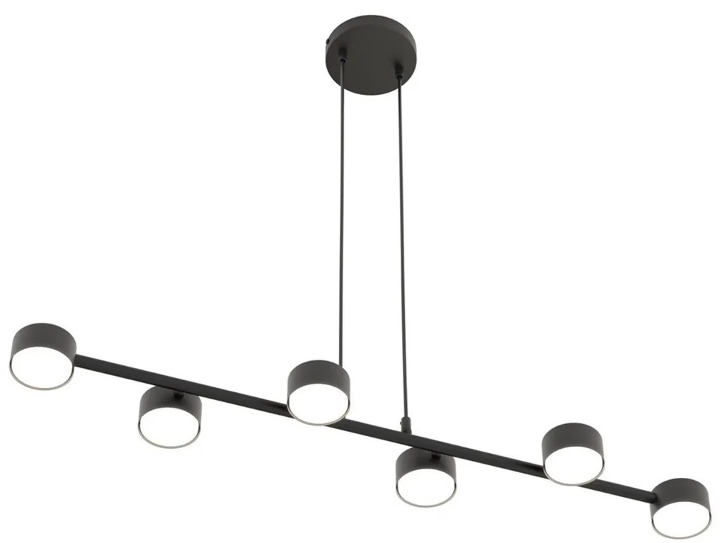 Lampadario a sospensione MEGARA 6 Nero 6xGX53
