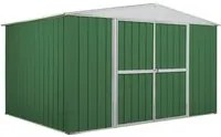 Box in Acciaio Zincato garage deposito attrezzi 360x260cm x h2.12m - 130KG - 9,36mq - VERDE