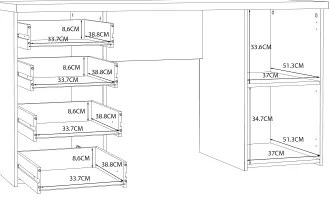 Scrivania ARENO marrone/grafite