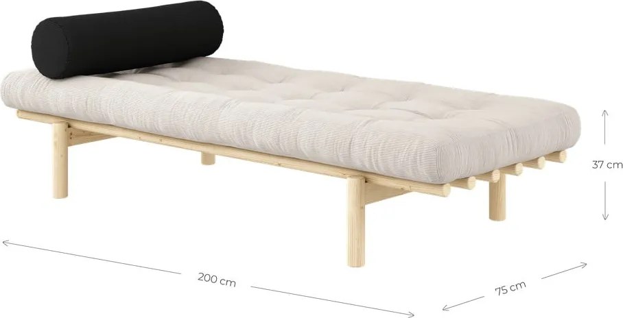 Divano in velluto a coste rosa 200 cm Next - Karup Design