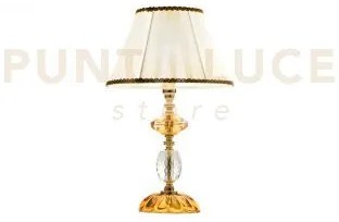 Lume/p patricia 1 luce trasparente ambra attacco e14 d.25cm