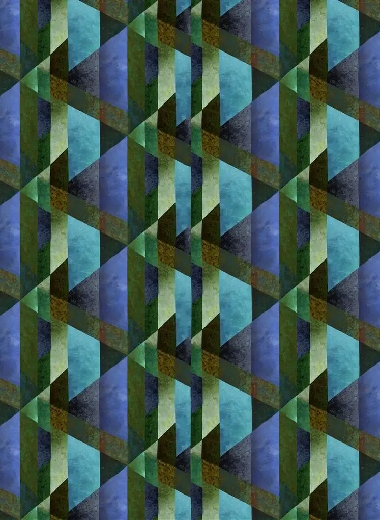 Designers Guild Wandbild Minakari Geo - Cobalt