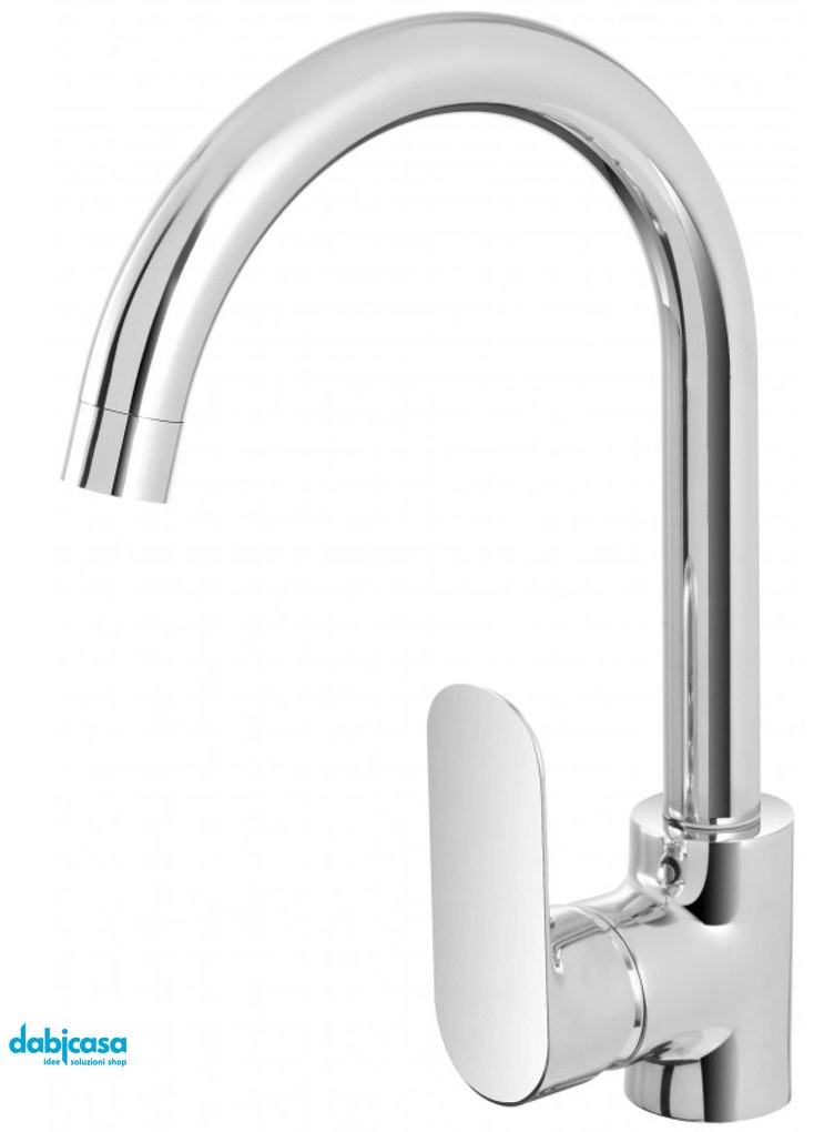 Miscelatore Lavabo Cucina "Kitchen" A Canna Alta Cromo Lucido