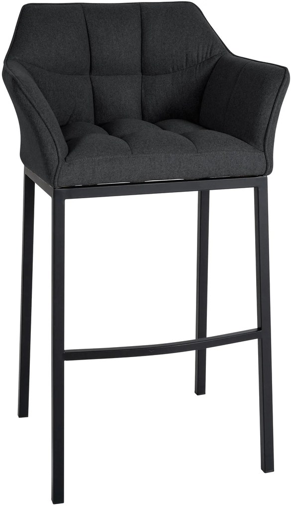Sgabello Barhocker Damaso İn Feltro Con Base A Quattro Gambe / Anthrazit / Schwarz