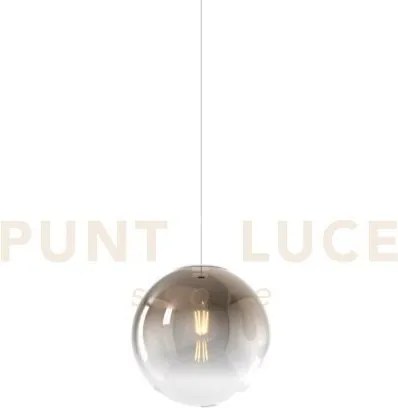 Sospensione 1 luce attacco e27 in vetro big eclipse d25cm bronzo ro...