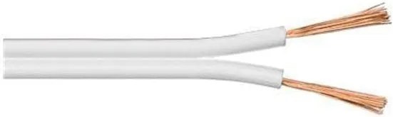 Cavo bipolare piatto 2x0,75 mm² bianco – Bobina 100m per lampade e piccoli impianti