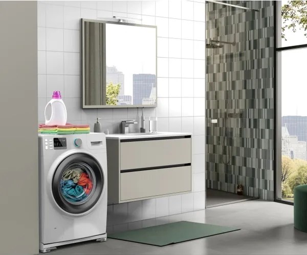 Meliconi 656149 -Base antivibrante per lavatrice con ruote estraibili 47 cm bianca