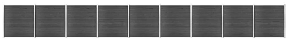 Set Pannelli Di Recinzione İn Wpc 1564x186 Cm Nero /