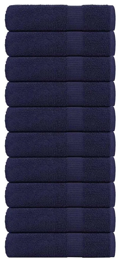 Asciugamani Doccia 10pz Blu Marino 70x140cm 360g/m² 100% Cotone /