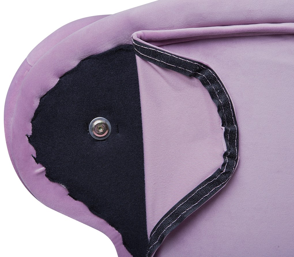 Chaise longue destra in velluto viola lilla NIMES Beliani