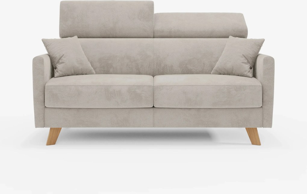 Francy divano letto con poggiatesta regolabili - 100% sfoderabile in elegante tessuto smacchiabile T30