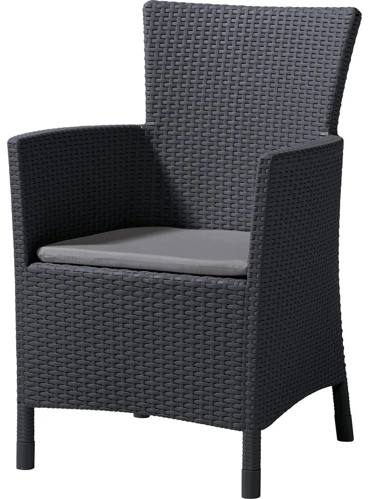 Sedia da giardino in plastica grigio scuro Lowa - Keter