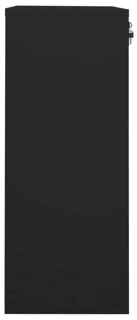 Armadio per ufficio nero 90x40x102 cm in acciaio