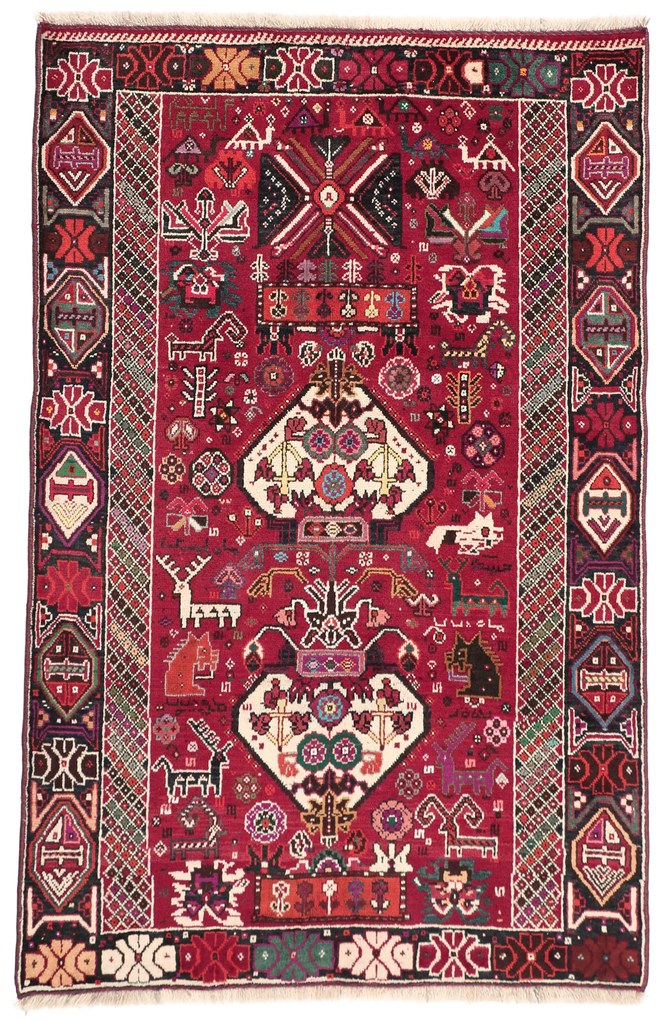 Gashghai Tappeto 180x110 (Iran) Annodato A Mano