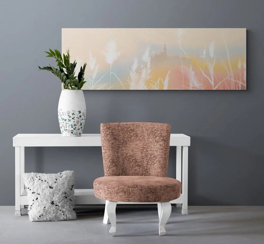 Quadro su tela – Castello magico circondato dalla natura