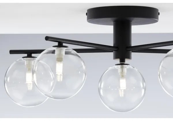 Jupiter 2046 - Lampadario a plafone PRATO 5xG9/10W/230V nero/limpido