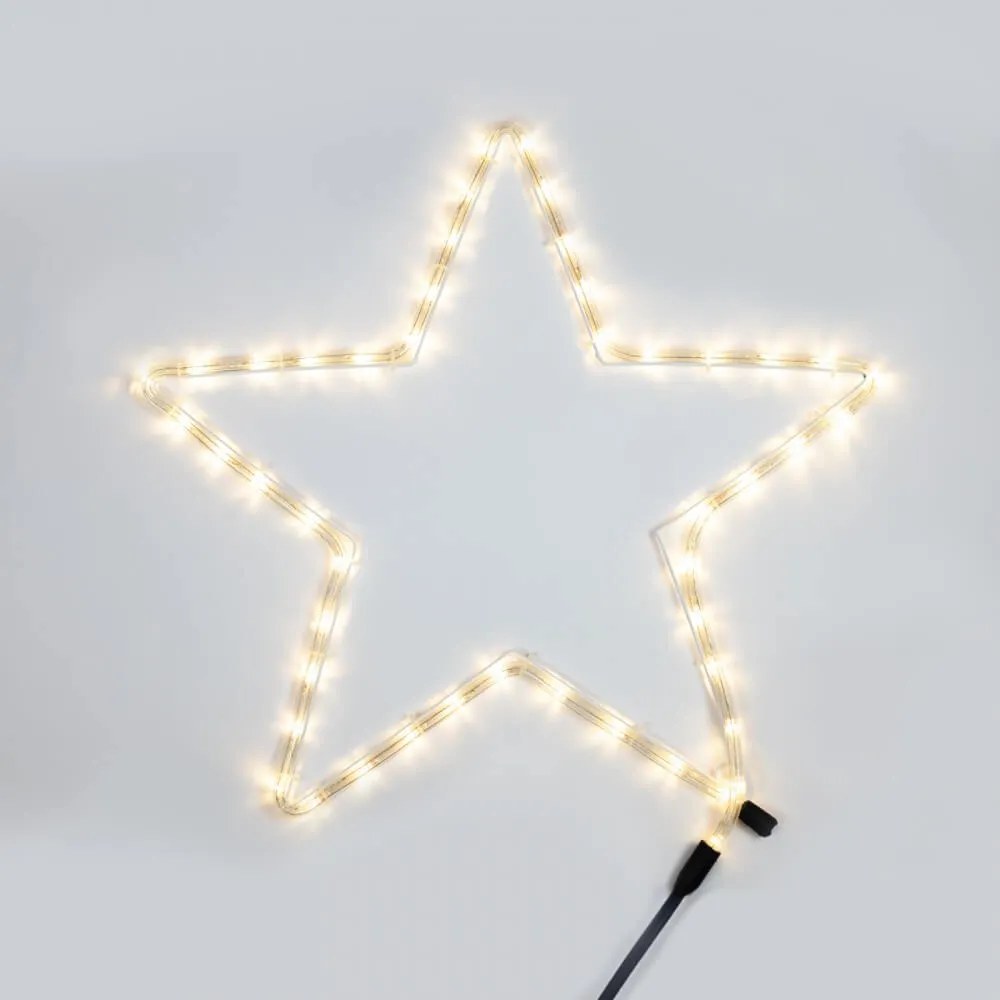 Stella Natalizia LED, 56x56cm, IP44 Colore Bianco Caldo 2600 - 3000 °K
