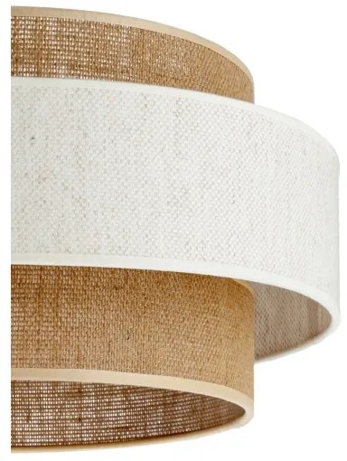 Lampadario a sospensione con cavo BOHO 1xE27/60W/230V diam. 40 cm crema/iuta