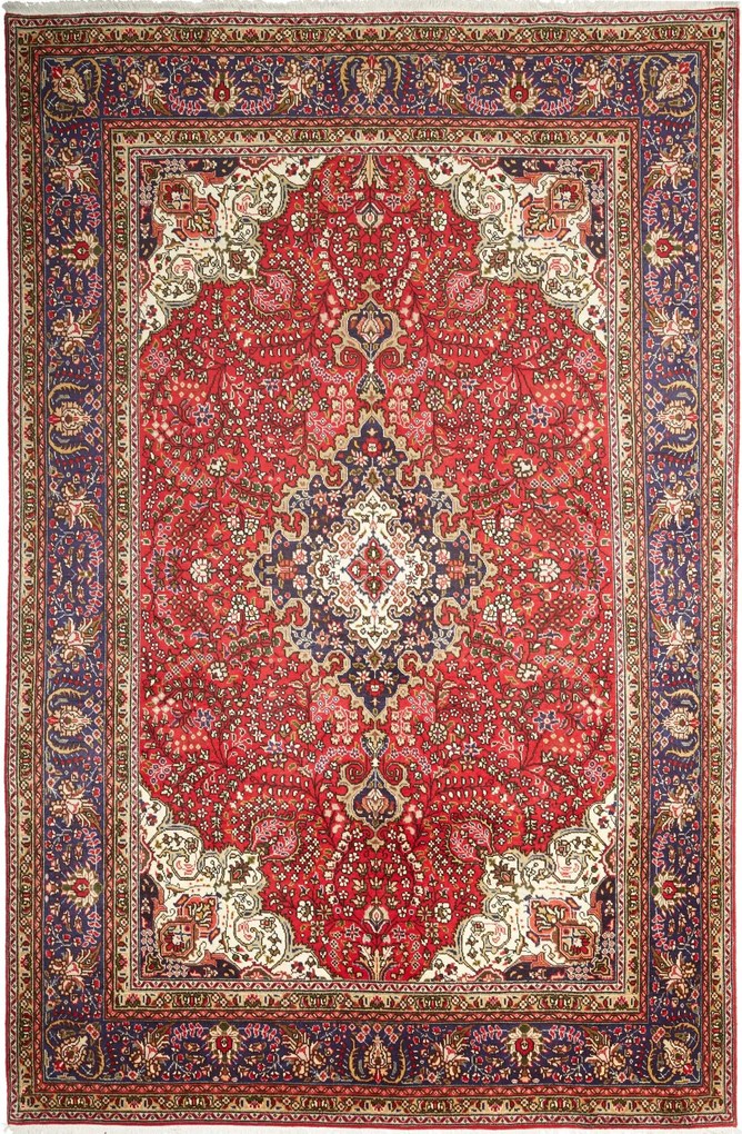 Tabriz Tappeto persiano 200x300 Blu (Iran) Annodato A Mano