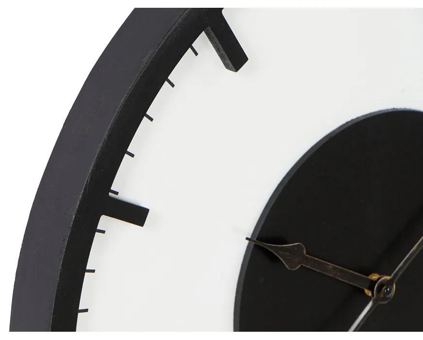 Orologio da Parete DKD Home Decor Nero Bianco Legno MDF (50 x 4.5 x 50 cm) (2 pezzi)