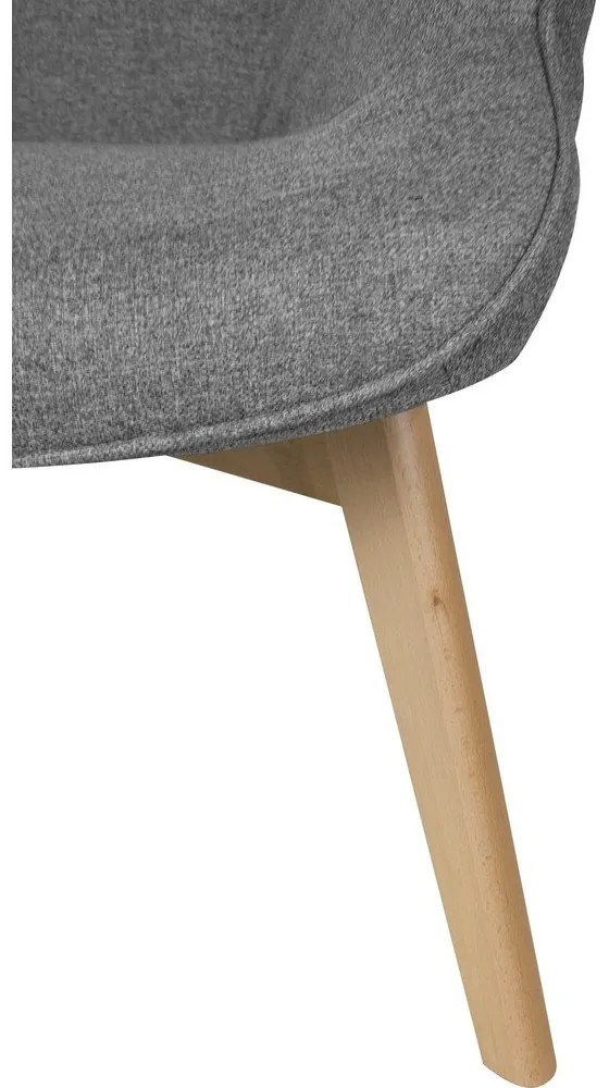 Poltrona con poggiapiedi grigia Niko – Ropez