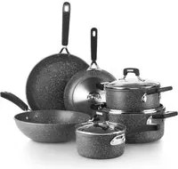 Batteria 9 pezzi perfetta per induzione New Petra Dark