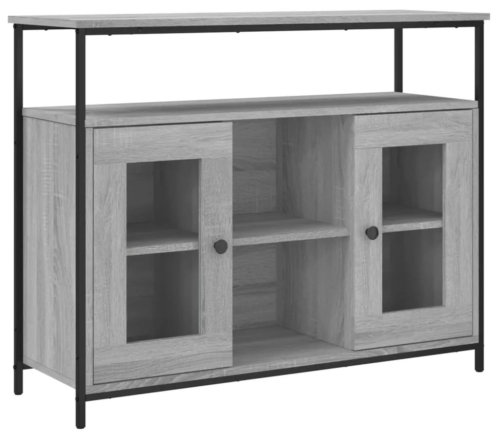 Credenza grigio sonoma 100x35x80 cm in legno multistrato