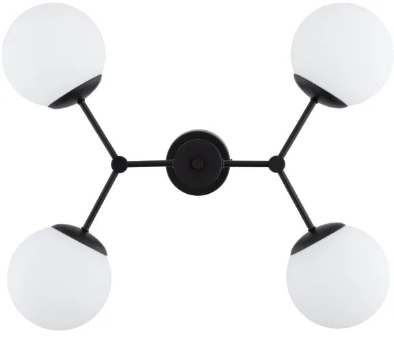 Lampadario a sospensione con supporto rigido FOTON 4xE14/10W/230V nero